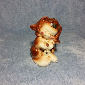 Vintage Kitschy Bunny Rabbit Painted Figurine Figure Porcelain Ceramic Easter